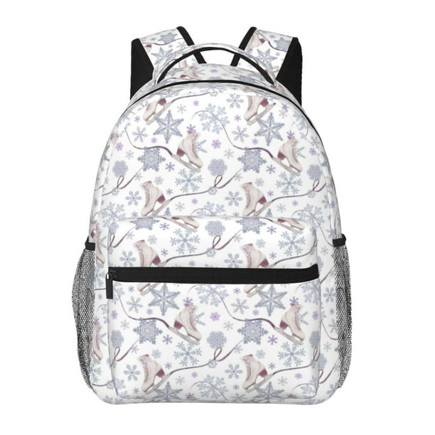 Balery Elegant ice skates snowflakes Mochila Escolar Impresa, Mochila Ligera para Viajes Casual, Mochila Duradera y Cómoda Multifuncional, Mochila para Laptop-One Size