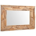 thumbnail image 3 of vidaXL Decorative Mirror Wall Mirror Framed Mirror Solid Teak Wood Rectangular, 3 of 17
