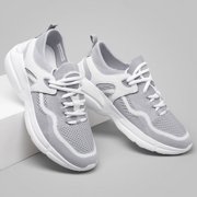 CMR CHAMARIPA Lightweight Elevator Shoes - Gray Knit Height Increasing Sneakers For Men 7CM / 2.76 Inches