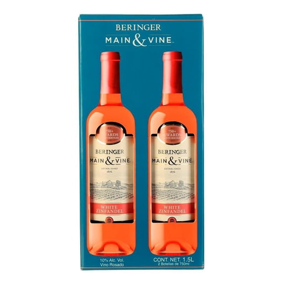 Vino Rosado Beringer Main & Wine Zinfandel 2 Botellas con 750 ml c/u