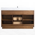 thumbnail image 2 of Vanity Art 60" Single Bathroom Vanity with Sink, Freestanding Bath Storage Cabinet with Engineered Marble Top, 2 of 7