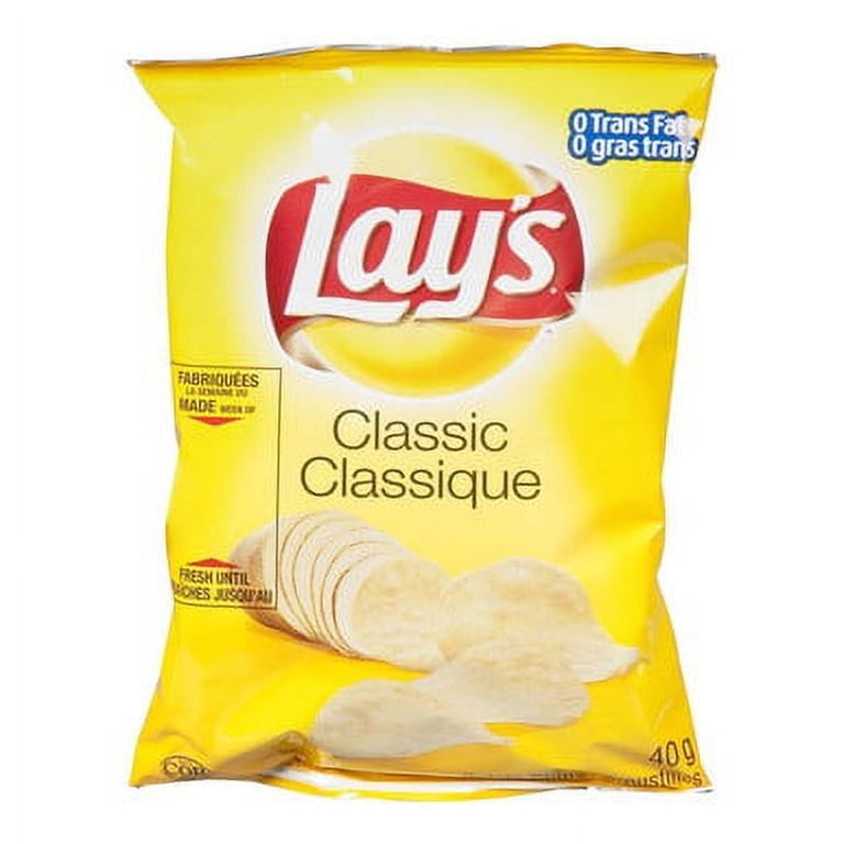 Lay's Original Potato Chips 40g お値下げ可能 Lay's Classic Potato Chips, 40g Vending Size, 40-Pack Case
