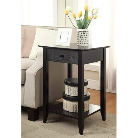 Ktaxon Wood Night Stand End Side Table Coffee Finish Rectangle