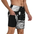 thumbnail image 2 of Fotbe Cosmic Landscape Celestial Art Traje de Baño para Hombre – Shorts de Natación de Secado Rápido con Forro y Bolsillos-Medium, 2 of 6
