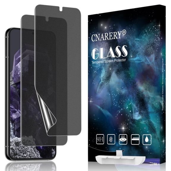 [2 Pack] Cnarery Anti Glare Matte Privacy TPU Screen Protector for Google Pixel 8 (Not Glass), Fingerprint Sensor Compatible, Full Adhesive Flexible Film, Easy Installation