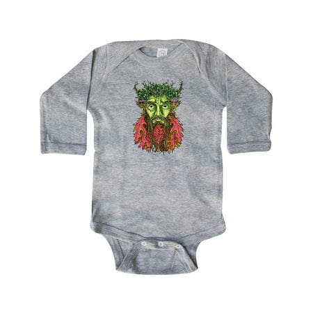 

Inktastic Autumnal Equinox Green Man Gift Baby Boy or Baby Girl Long Sleeve Bodysuit