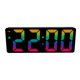 thumbnail image 3 of Despertador colorido digital Pantalla LED con Snooze Funciona con Enchufe Calendario Atenuador para la cabecera del hogar Personas mayores con Estilo A Macarena Despertador, 3 of 8