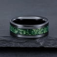 thumbnail image 4 of Moss Agate Ring Men 925 Sterling Silver Custom Engraving Text Men's Wedding Rings Promise Ring Moss Agate Jewelry Gifts for Engagement/Wedding/Anniversary US 7, 4 of 7