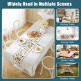 thumbnail image 3 of Tablecloth, Waterproof Tablecloth Linen Wrinkle Resistant Rectangular Tablecloth for Kitchen Dining Outdoor (Rectangle, 55 x 86 inches Green Flowers), 3 of 5
