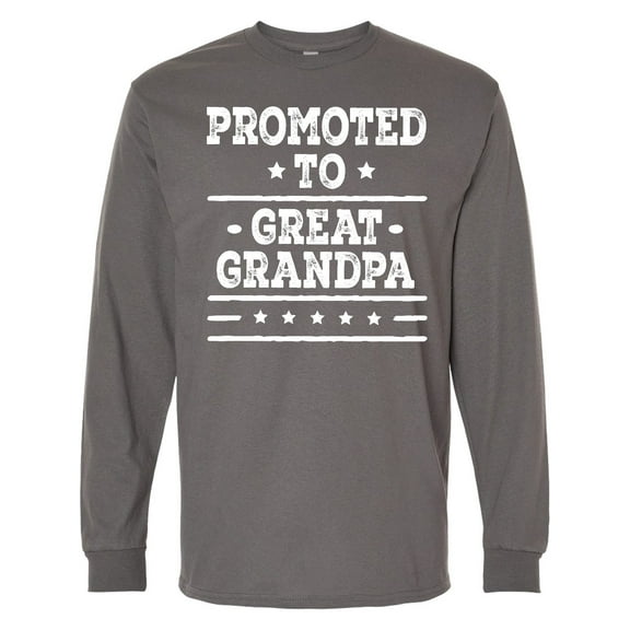 Inktastic Promoted to Great Grandpa Long Sleeve T-Shirt