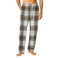thumbnail image 2 of Cyglowse Mens Pajama Pants Flannel Buffalo Plaid Comfy Lounge Pants PJ Bottoms with Pocket Brown M, 2 of 6