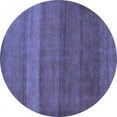 thumbnail image 1 of Ahgly Company Machine Washable Indoor Round Abstract Blue Modern Area Rugs, 6' Round, 1 of 4
