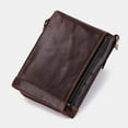 thumbnail image 2 of Ciaoed Men Genuine Leather RFID Anti-scanning Anti-Theft Zipper Wallet With Chain - Coffee, 2 of 9