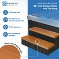 thumbnail image 2 of Confer Plastics Leisure Accents Deluxe Spa Hot Tub Steps, 36" Wide, Redwood, 2 of 9
