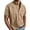 F251 Khaki, variant on Curuila Tops For Men Solid Color Short Sleeve Relaxed Fit Spring Summer Lapel Button Down Fashion Comfort Tee Grey Size M
