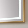 thumbnail image 6 of Vinnova Teruel 36" Rectangle Gold Aluminum Framed LED Wall Mount Bathroom Vanity Mirror, 6 of 9