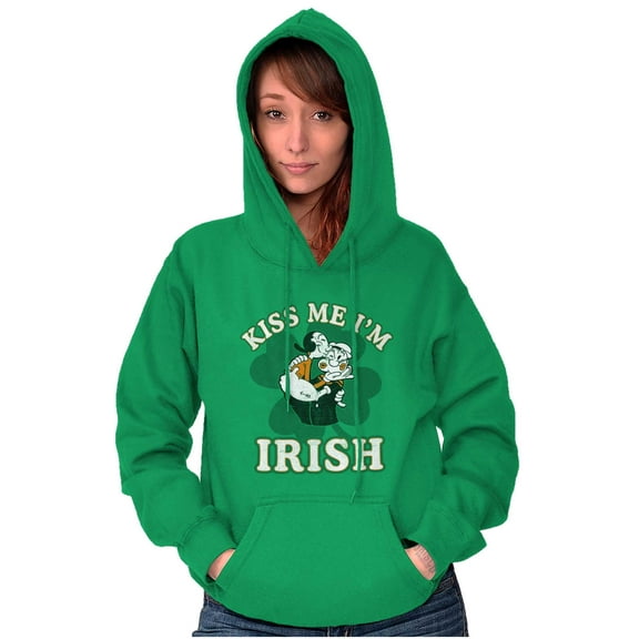 Popeye Kiss Me Im Irish St Paddys Day Hoodie Sweatshirt Women Men Brisco Brands S