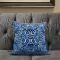 thumbnail image 5 of Amrita Sen Designs CAPL1006BrCDS-ZP-18x18 18 x 18 in. Floral Paisley Broadcloth Indoor & Outdoor Zippered Pillow - Blue, Red & White, 5 of 5