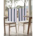 thumbnail image 4 of nqOlkjepod Purple Navy Blue Striped Chair Covers Set of 8, Decorative Chair Back Cover, Farmhouse Stripe Art Dining Room Chair Slipcovers Removable Chair Protectors Covers for Party Banquet, 4 of 7