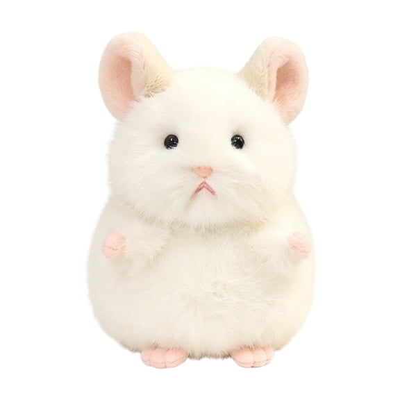 Plush Chinchilla Stuffed Animal, Soft Fluffy White Chinchilla Plush Doll, Cute Small Stuffed Toys, Cuddly Companion for Student and Adults, Bedtime Playtime Travel Companion,