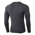 thumbnail image 3 of Men's Athletic Compression Shirt - V Neck Long Sleeve Workout Running Base Layer Tops Cool Dry T-Shirt Gym Undershirts, 3 of 3