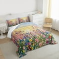 thumbnail image 3 of Manfei Colorful Flowers 2pcs Bedding Comforter Set for Teens Girls,Watercolor Floral Blossoms Twin Comforter Sets,Spring Graden Breathable Bedding Set,Breathable Home Decor, 3 of 8