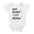 thumbnail image 1 of Eat Sleep Rave Repeat Justaucorps Bébé Drôle Garçon Fille Unisexe, 1 of 3