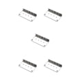 thumbnail image 2 of letairis 1/2/3/5 Guitar Bridge Baseplate Plate Wear-resistant Replacement Instrument Replacing Accessory Universal Compatible Bass Parts Silver 5PCS, 2 of 6