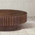 thumbnail image 4 of Kevinplus 39.37'' Round Coffee Table,  Wood Coffee Table for Living Room, Walnut, 4 of 10