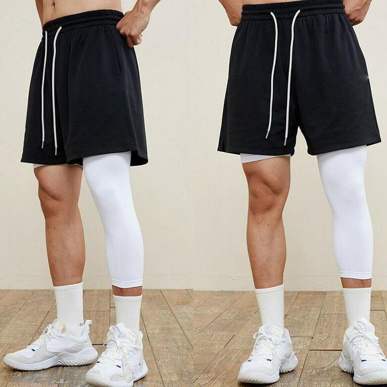 Men's Compression Pants One Leg Tights Leggings Athletic Base