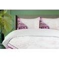 thumbnail image 4 of Ambesonne Floral Duvet Cover Sets, Swirled Petals Motif, 2-King, Pale Pink Fuchsia Plum, 4 of 7