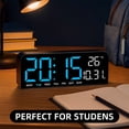 thumbnail image 4 of TIMESS Reloj Despertador Digital de 9.5" con Pantalla LED Grande, Respaldo de Memoria, para el Hogar (Azul), 4 of 8