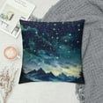 thumbnail image 2 of Creowell Celestial Night Sky Print Throw Pillow Covers Decorative Pillow Cover Square Cushion Cases Soft Cushion Cover Throw Sofa Pillow Case for Home Decor Living Room Bed Couch Car, 2 of 5