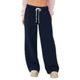 thumbnail image 3 of Tqyyweavej Sweat Pants for Women Drawstring Athletic Wide Leg Trousers Straight Leg Solid Color Stretch Pants with Pockets S-2XL, 3 of 10