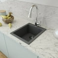 thumbnail image 5 of Bocchi 1608-0126 Campino Uno 16" Undermount Single Basin Granite Bar Sink - Grey, 5 of 7