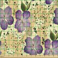thumbnail image 2 of Ambesonne Flowers Fabric by the Yard Upholstery, Blooming Orchids Pattern, 5 Yards, Violet Peach, 2 of 5