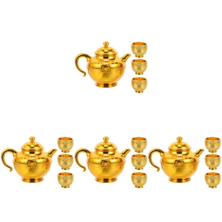 

Set of 4 Auspicious Adornment Offering Supplies Drinking Tea Travel