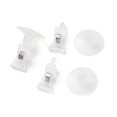 thumbnail image 2 of Silicone Suction Cup Clips Advertising Pop Display Business Cards Holder Stand Iron Clamps for Fridge Shower Aquarium Clear Suction Cup: 17.5x41x13mm 3pcs Clip: 45x22x15mm 3pcs, 2 of 5