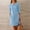 *Blue, variant on ClodeEU Women's Mini Dresses, 2025 Button Shirt Dress, Long Sleeve Round Neck Dressy with Pockets Black,Womens Plus XL
