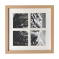 thumbnail image 1 of Black White Cat perfil animal salvaje Pantalla de escritorio de pared de marco 4 aperturas, 1 of 4