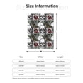 thumbnail image 5 of Hirioo Skulls Roses for Flannel Blanket, Cozy and Warm Throw for Bed or Couch ,Perfect for All Seasons-50"x40", 5 of 6