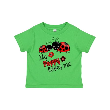 

Inktastic My Poppy Loves Me with Cute Ladybugs Gift Toddler Boy or Toddler Girl T-Shirt