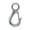 0.2T, variant on Work Load Grab Hooks, Slip Hooks, 304 Stainless Steel Swivel Eye Lifting Hook, Round Fast Eye Safety Snap Hook ,Easy to Operate