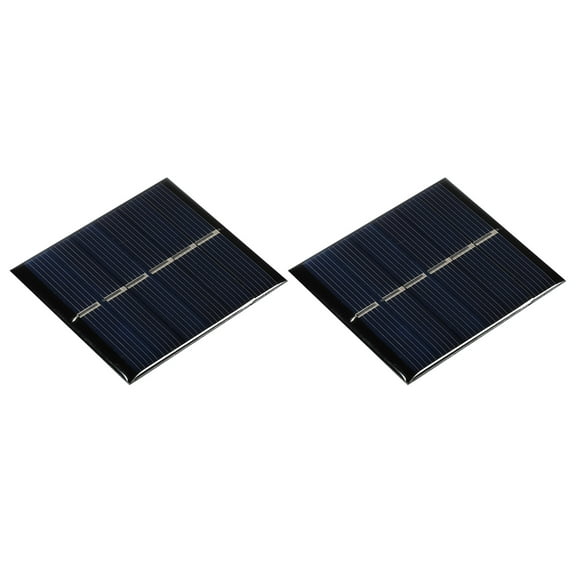 Mini Solar Panel Cell 3V 150mA 0.45W 60mm x 55mm for DIY Project Pack of 2