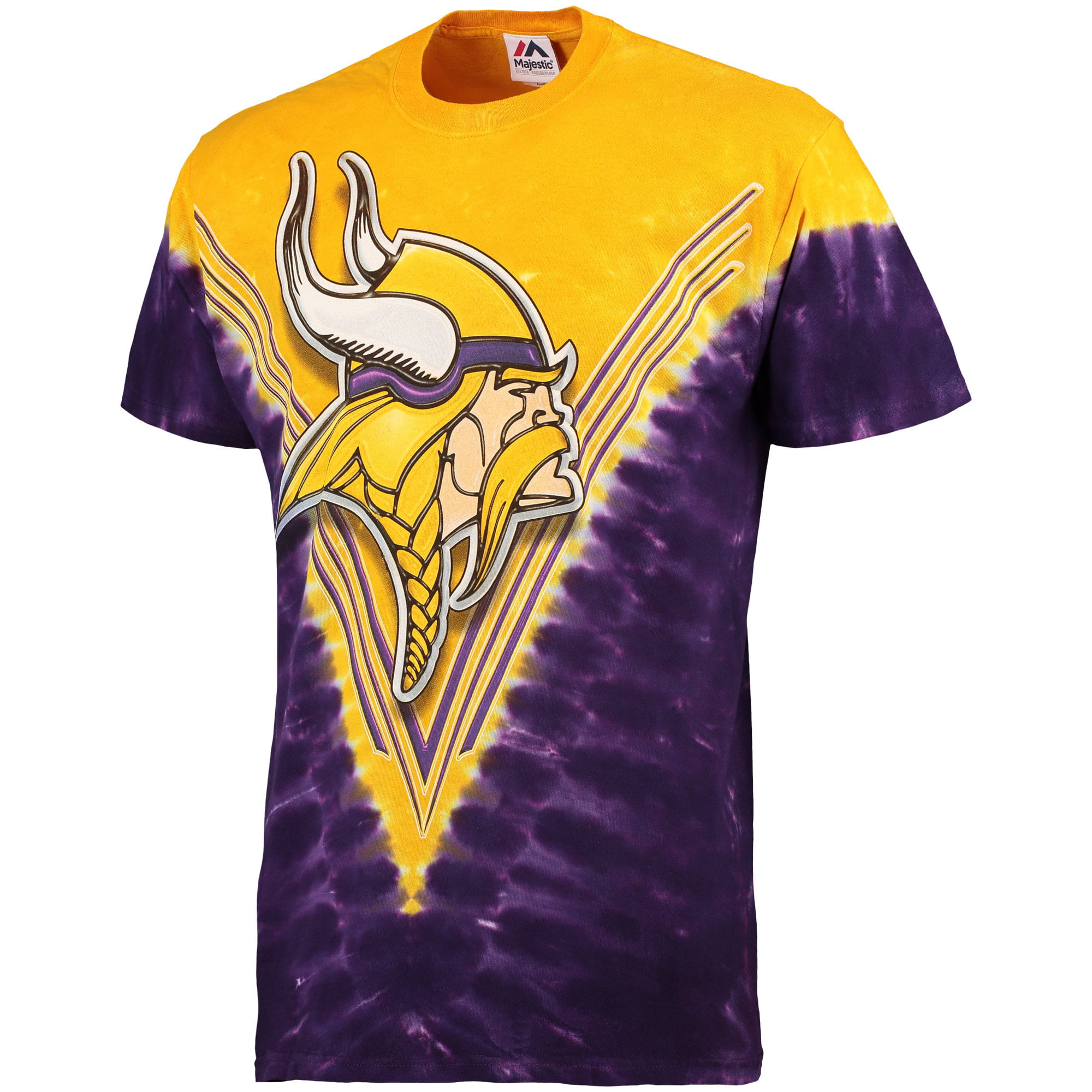Minnesota Vikings Majestic V Tie-Dye T 