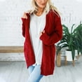 thumbnail image 5 of LYXSSBYX Women Long Sleeve Shacket Jacket Hot Sale Clearance Women's Fashion Top Cardigan Pocket Medium and Long Term Outwear Long Sleeve Coat, 5 of 8