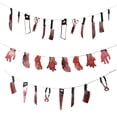 thumbnail image 1 of 3 unids/set simulación de Halloween herramientas manchadas sangrientas partes del cuerpo guirnalda Banner Halloween Prop decoración de la casa encantada, 1 of 8