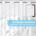 thumbnail image 6 of Ikfashoni Hookless Shower Curtain with Snap in Liner, Blue Ocean No Hook Waterproof Bath Curtain, 71"X74", 6 of 9