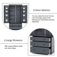 thumbnail image 4 of 77inch Farmhouse Kitchen Pantry, Freestanding Tall Cupboard Storage Cabinet with 3 Adjustable Shelves,8 Door Shelves,and 3 Drawers, Kitchen Storage Cabinet, 4 of 9