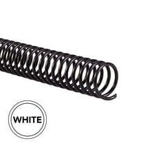 GBC Color Coil Binding Spines, 16 mm, White, 100 Pack